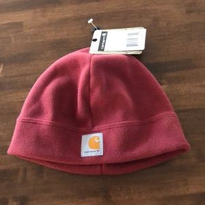 Carhartt maroon fleece beanie